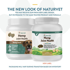 NaturVet Hemp Joint Health soft chews in a bowl for daily serving.