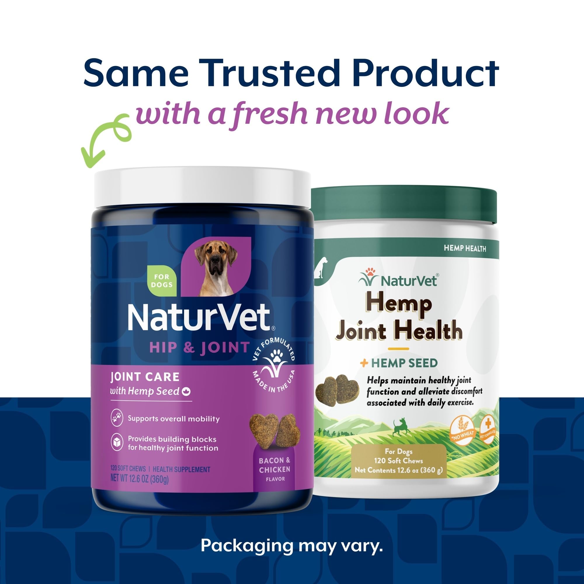 NaturVet hemp seed for dogs bottle highlights added nutrition for joint support