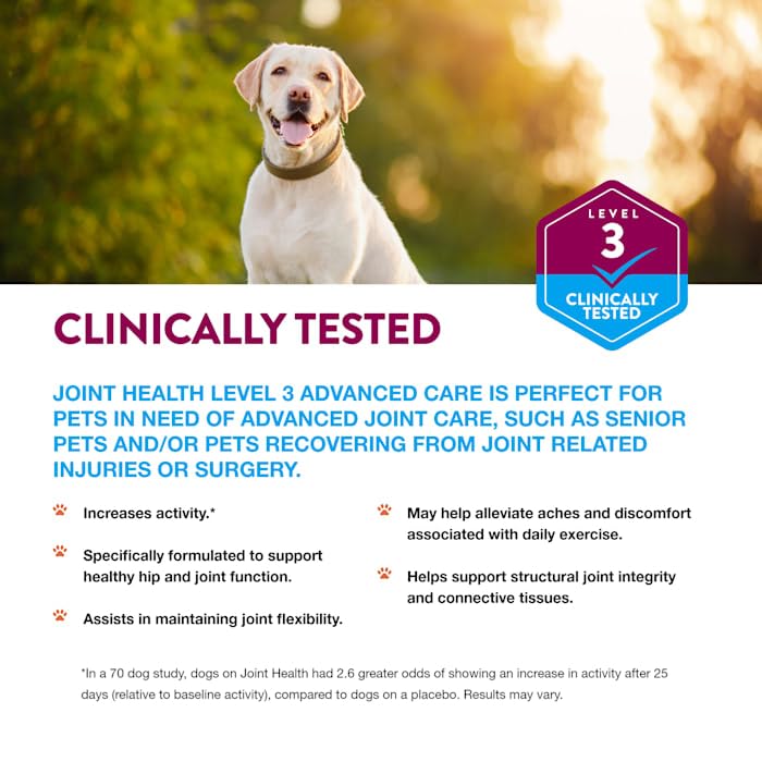 NaturVet Joint Health Level 3 soft chews glucosamine ingredient close-up for joint support