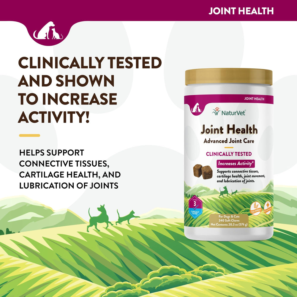 NaturVet Joint Health Level 3 soft chews USA-made ingredients label
