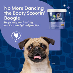 NaturVet No Scoot dog-eating soft chews on floor shows palatable texture.
