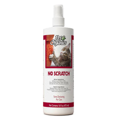 NaturVet Pet Organics No Scratch Spray for Cats near furniture to discourage scratching and protect fabrics.