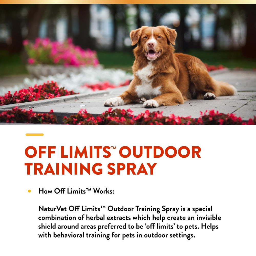 NaturVet Off Limits bottle highlighting herbal extracts used for deterrence