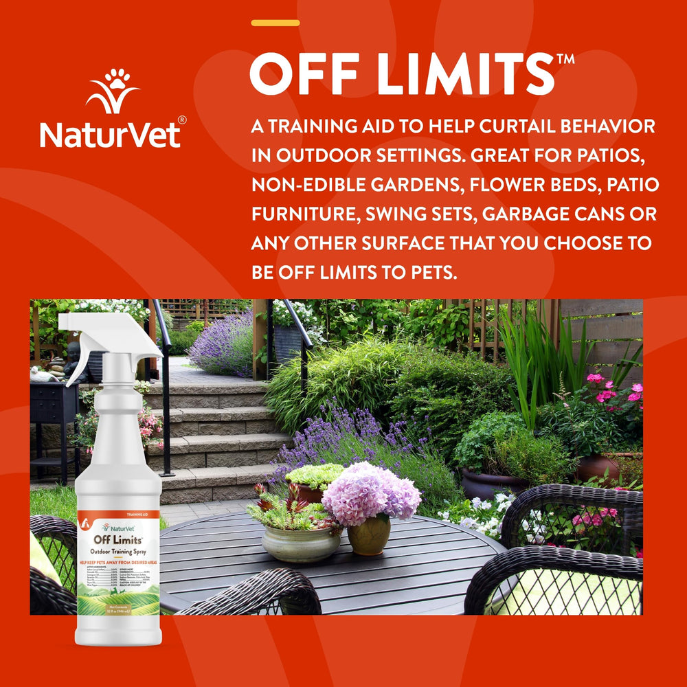 NaturVet Off Limits spray used on indoor and outdoor surfaces without staining