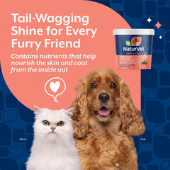 NaturVet Omega-Gold Plus ingredients chart highlights DHA and EPA content