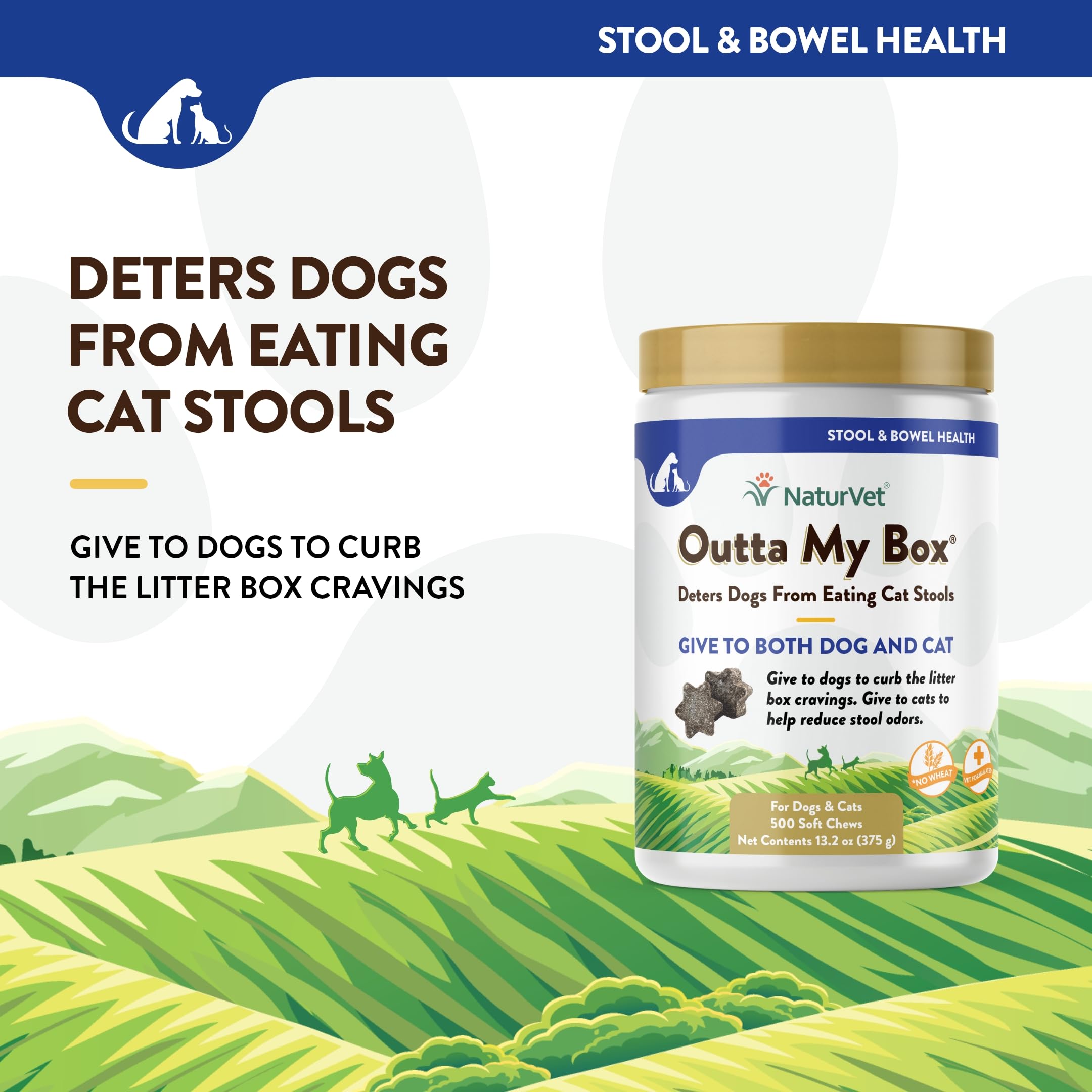 NaturVet Outta My Box dog deterring cat stool tastes with dual action