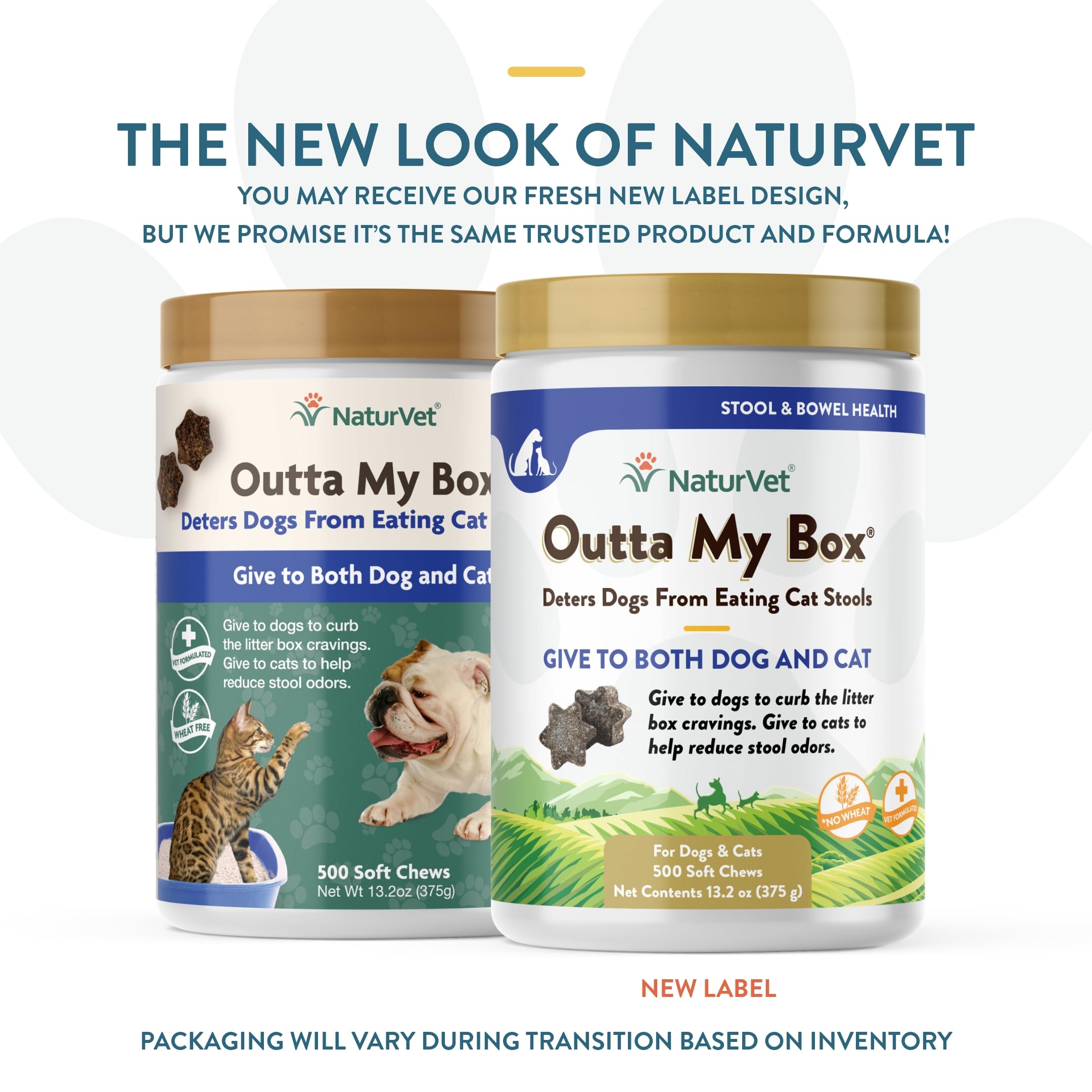 NaturVet Outta My Box soft chews designed for dogs and cats