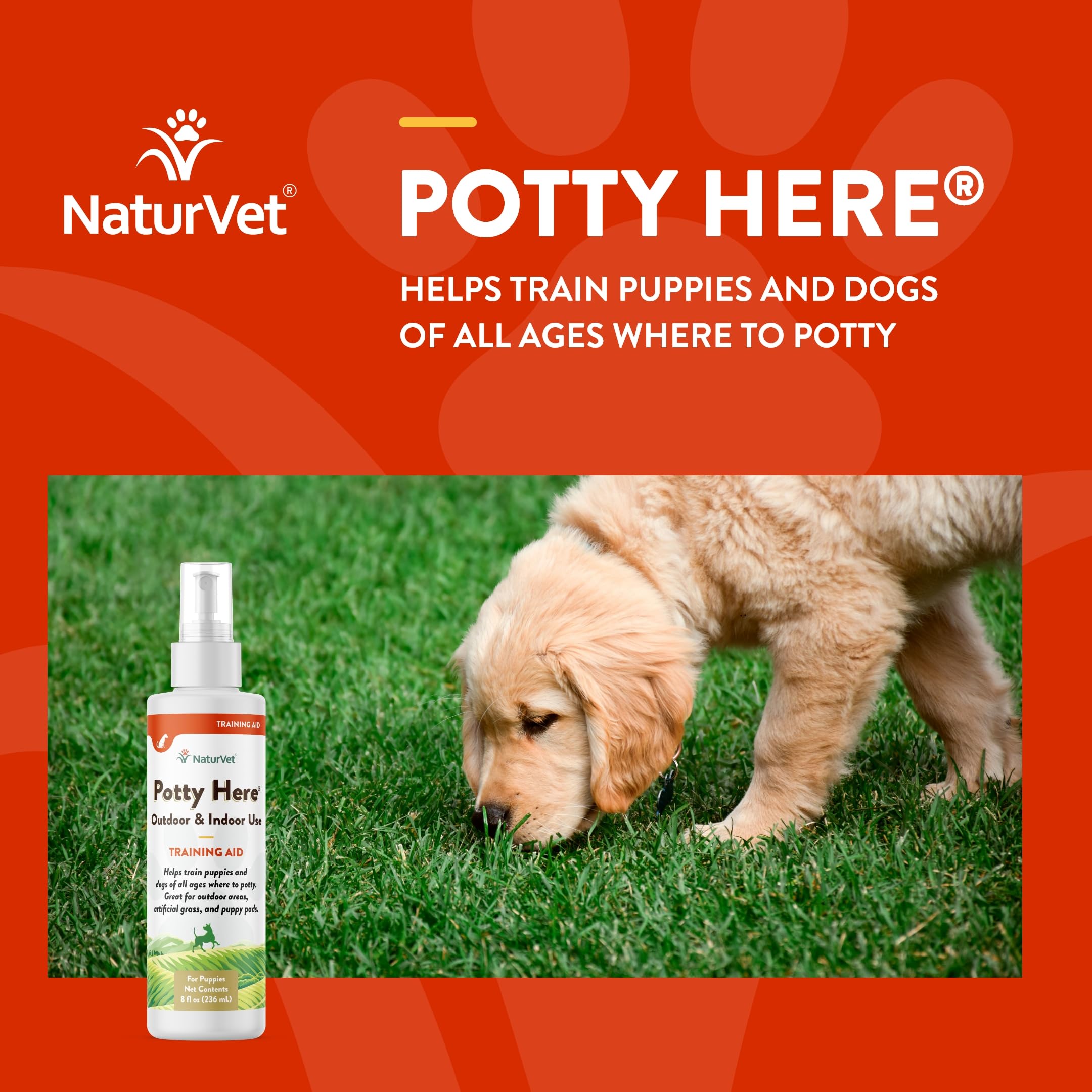 NaturVet Potty Here indoor outdoor use demonstration
