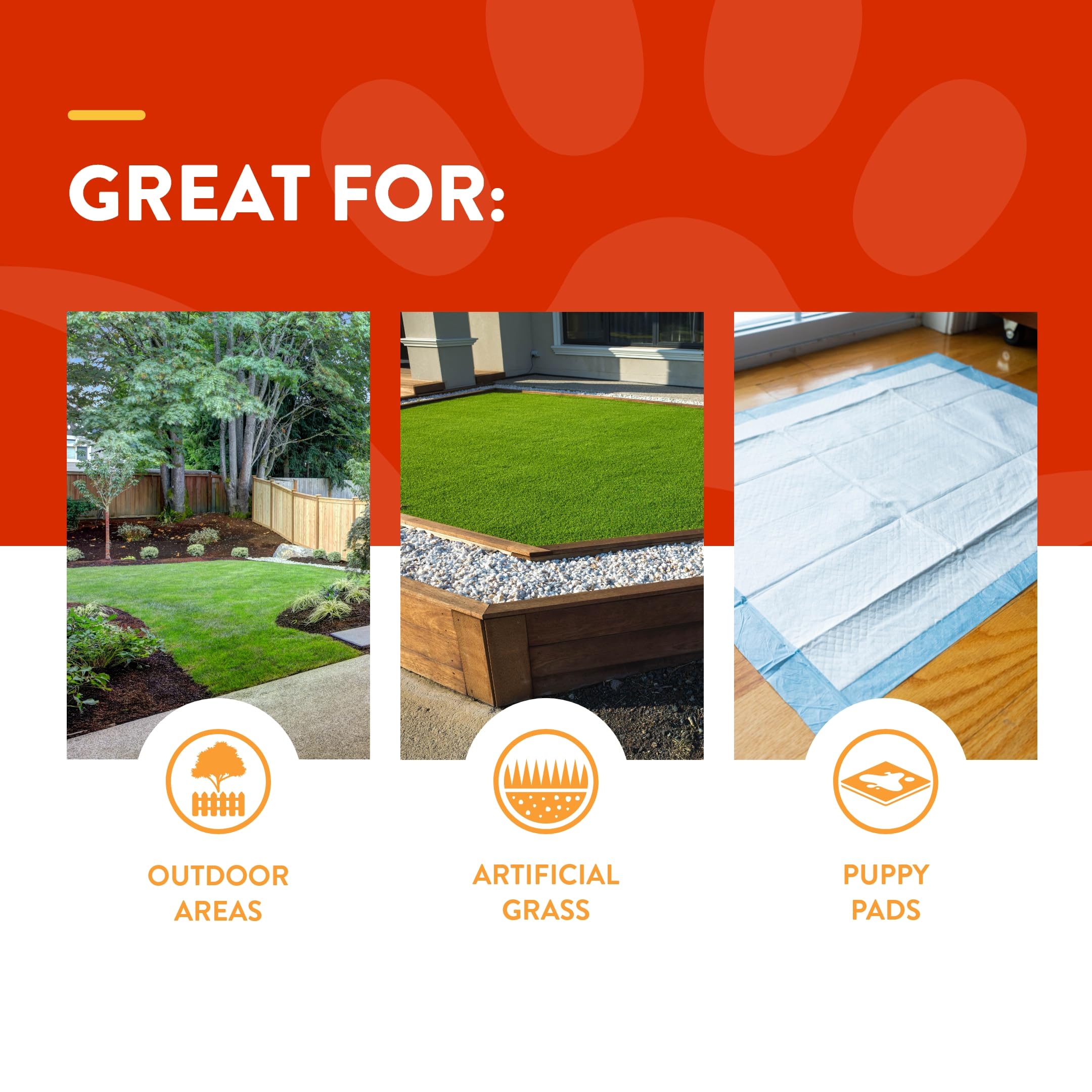 NaturVet Potty Here outdoor spot setup with sniff cue