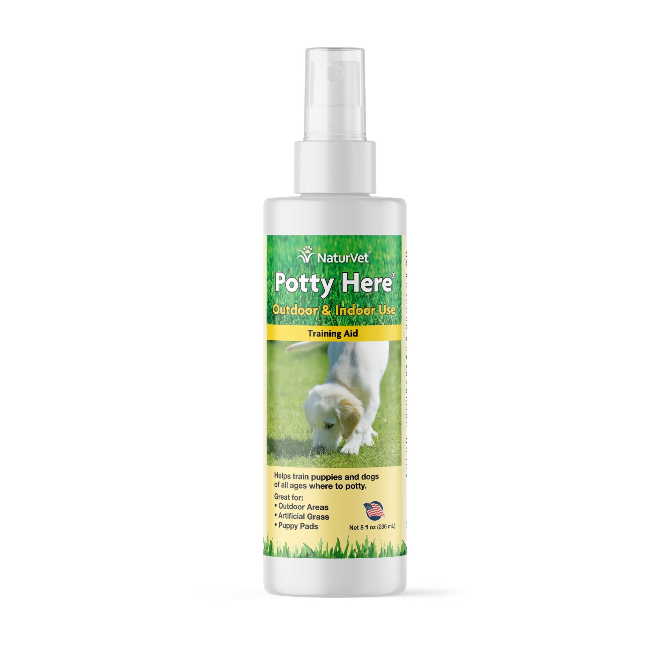 NaturVet Potty Here spray bottle for training indoors and outdoors