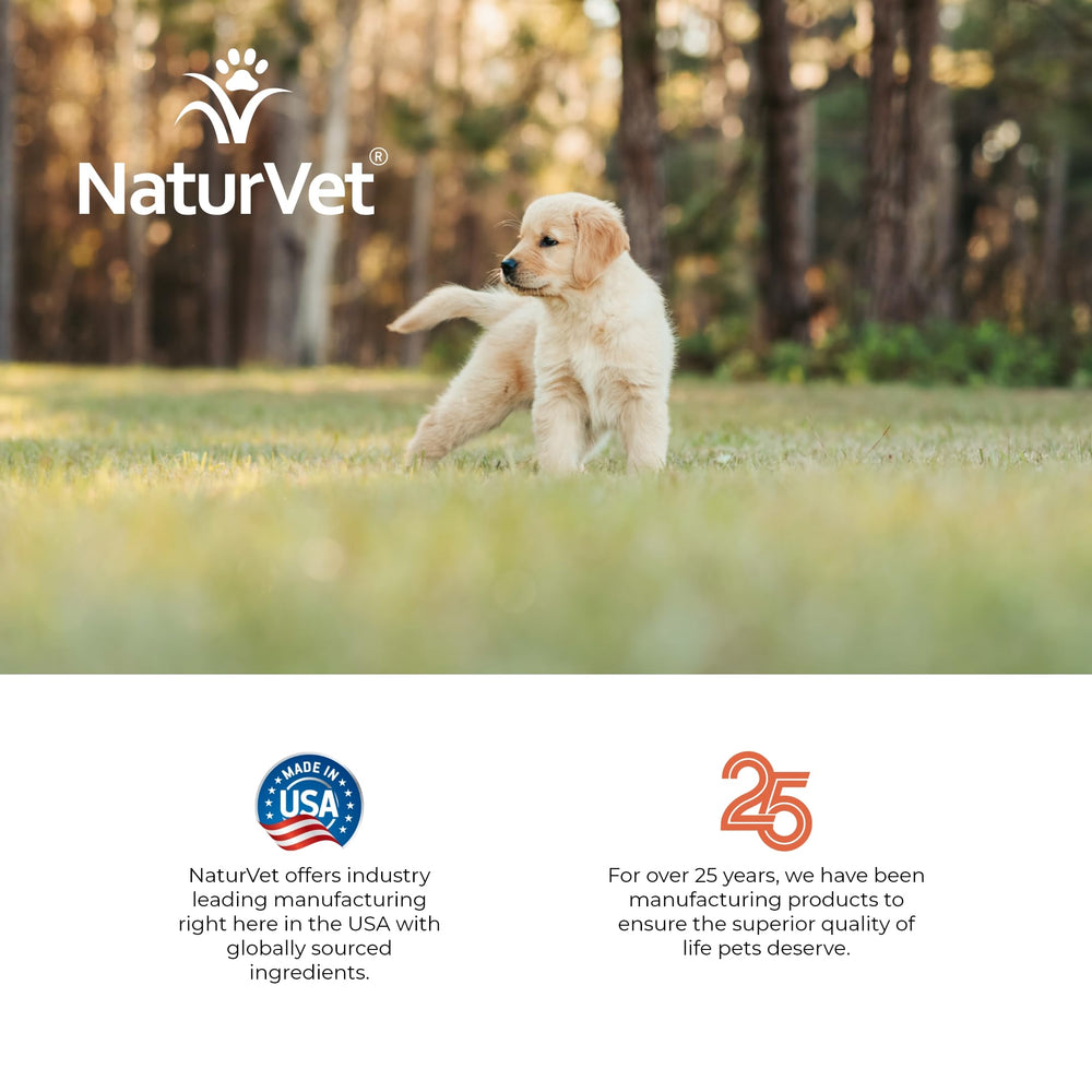 NaturVet Potty Here USA-made manufacturing badge