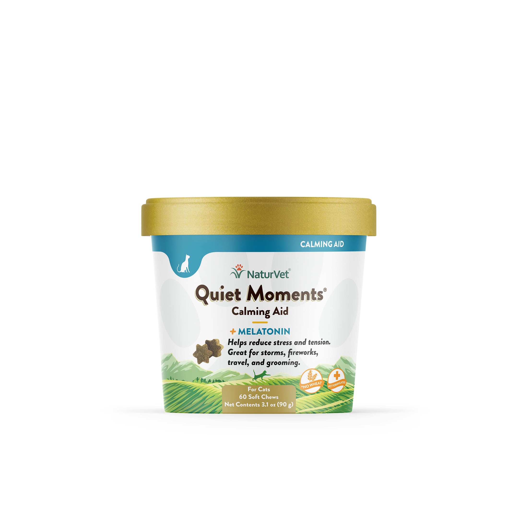 NaturVet Quiet Moments calming aid bottle for stress relief during storms