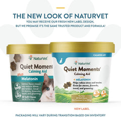NaturVet Quiet Moments cat soft chews tub for grooming days