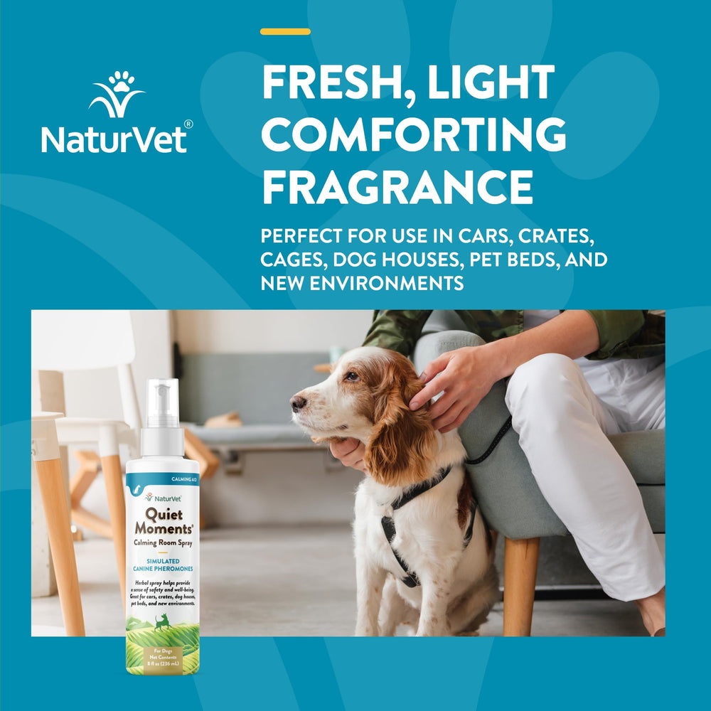 NaturVet Quiet Moments front packaging highlights herbal calming formula.
