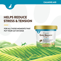 NaturVet Quiet Moments packaging highlights melatonin and ginger benefits