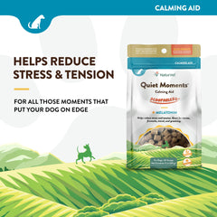 NaturVet Scoopables ingredient panel highlights thiamine, L-tryptophan, and melatonin for calmer moments