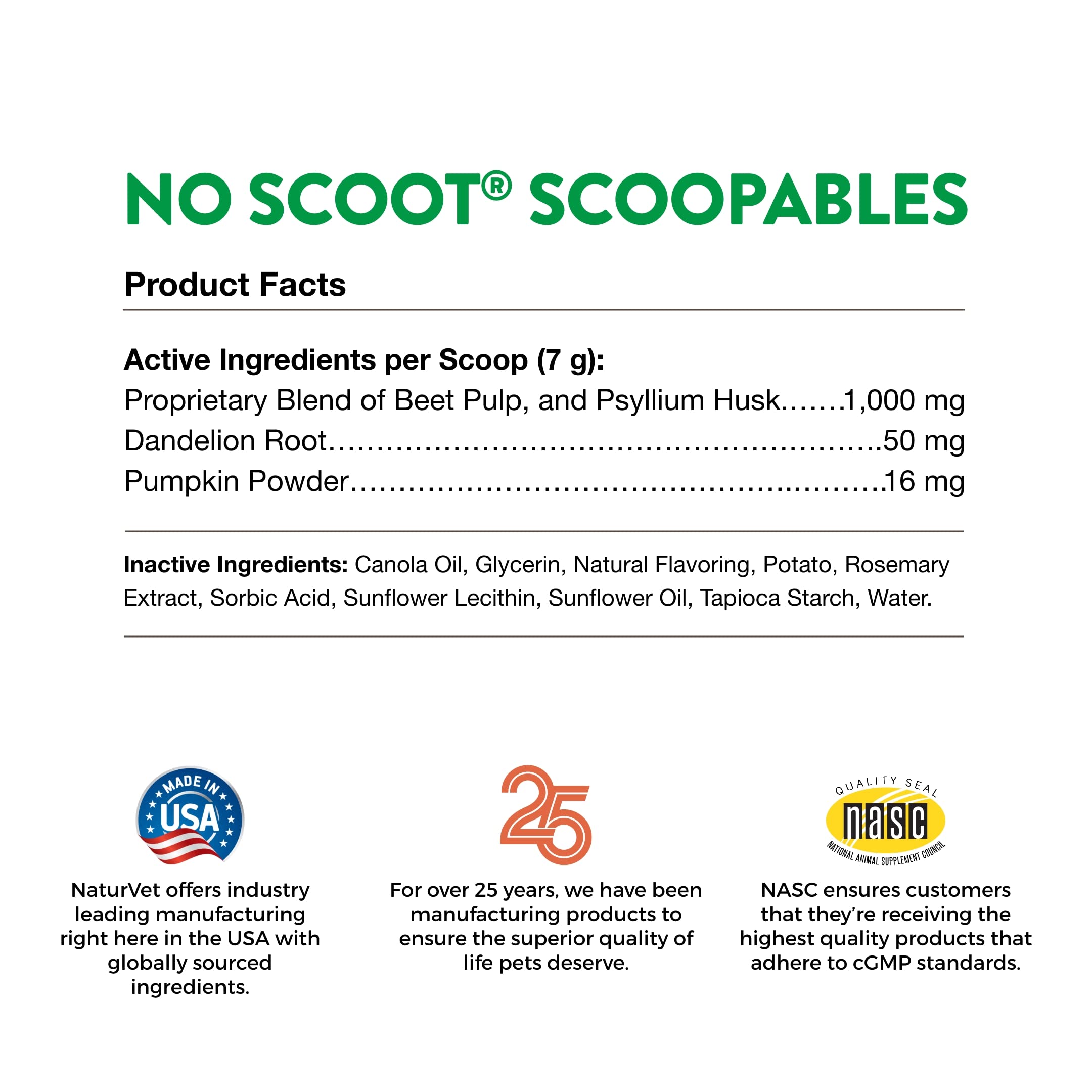 NaturVet No Scoot vet formulated for dogs over 12 weeks