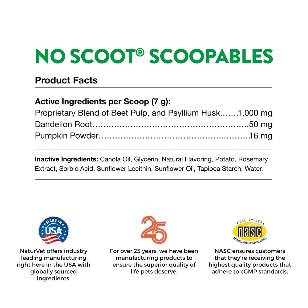 NaturVet No Scoot vet formulated for dogs over 12 weeks