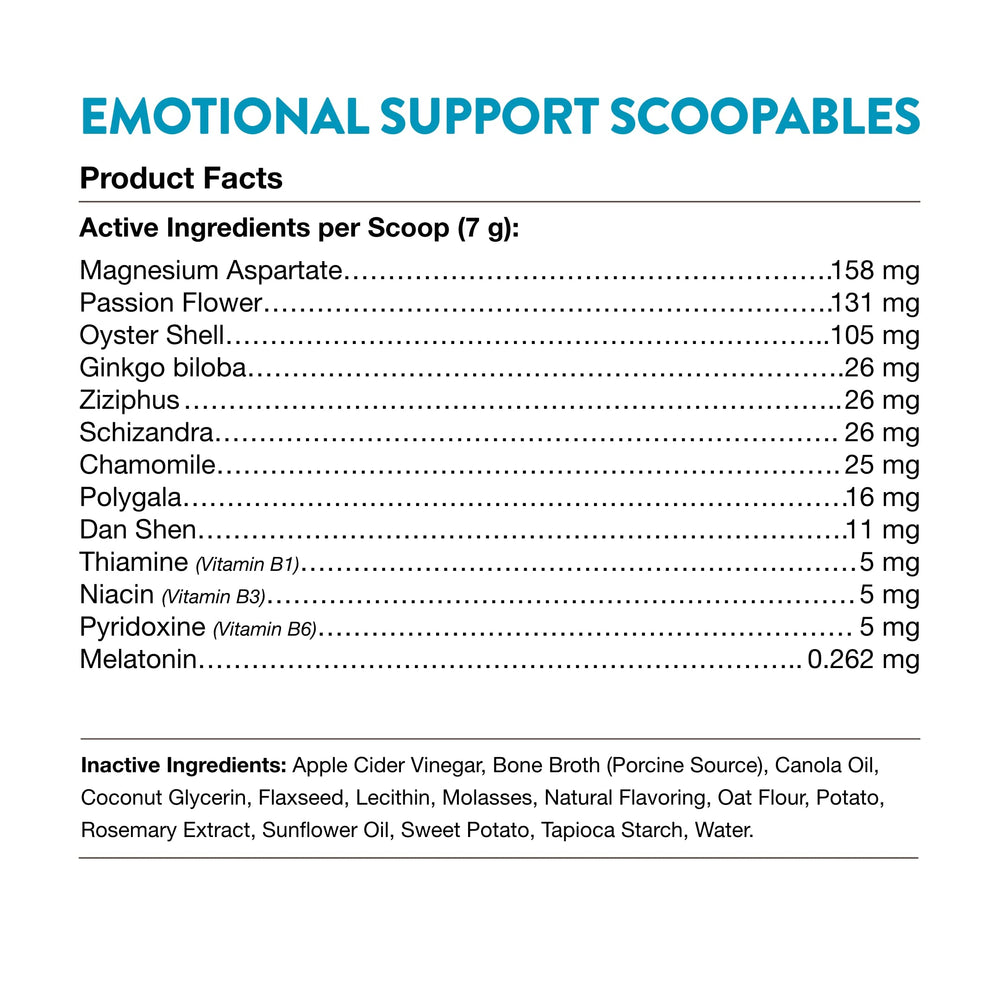 NaturVet Scoopables with owner-dog moment suggests easy daily dosing.