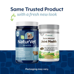 NaturVet Senior Advanced Joint Health soft chews closeup: chewy texture aids regular mobility support