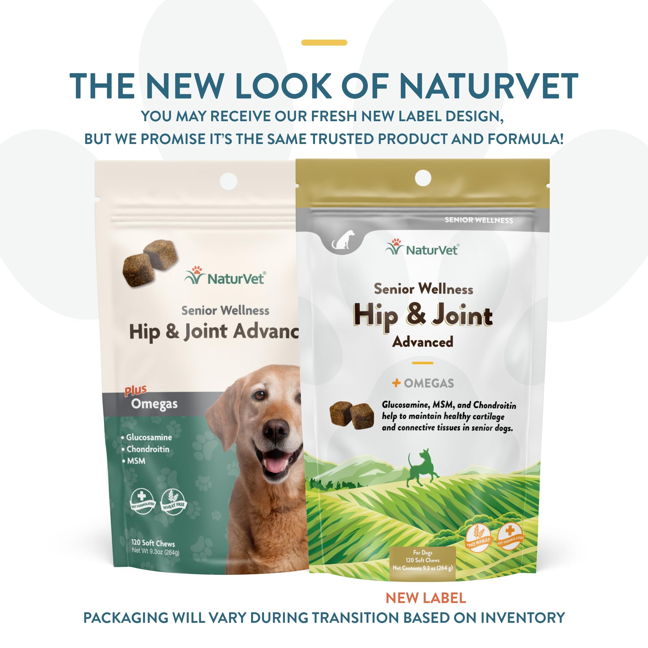 NaturVet Senior Wellness Hip & Joint Advanced Plus Omegas soft chews close-up show tasty texture.