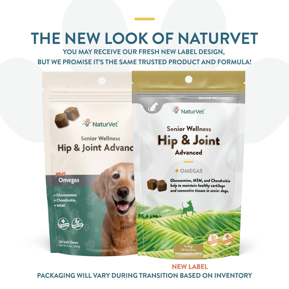 NaturVet Senior Wellness Hip & Joint Advanced Plus Omegas soft chews close-up show tasty texture.