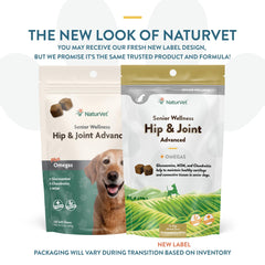 NaturVet Senior Wellness Hip & Joint Advanced Plus Omegas soft chews close-up show tasty texture.