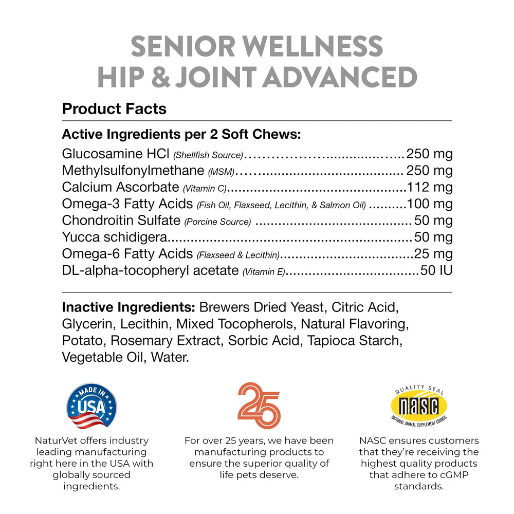 NaturVet Senior Wellness Hip & Joint Advanced Plus Omegas wellness scene promotes relaxed, active dogs.
