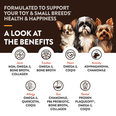 NaturVet small-breeds soft chews close-up for skin and coat care.