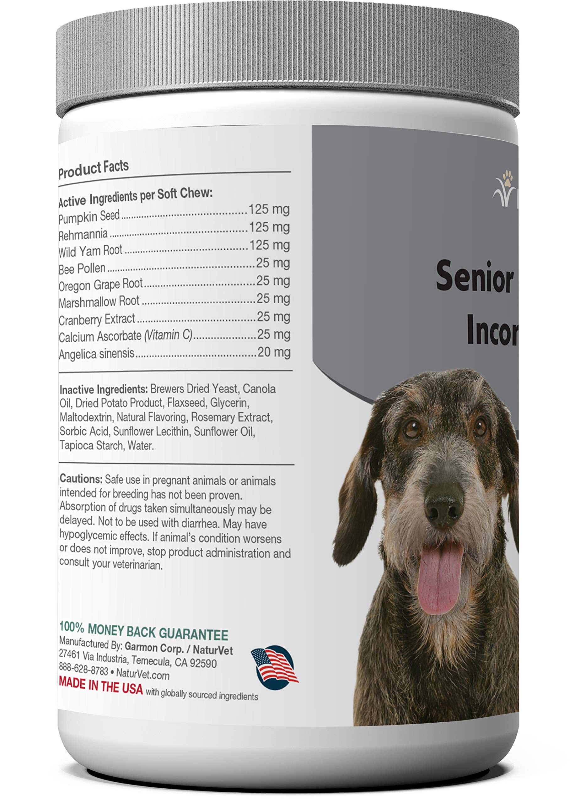 NaturVet soft chews for dogs provide bladder support with easy administration and palatable taste.