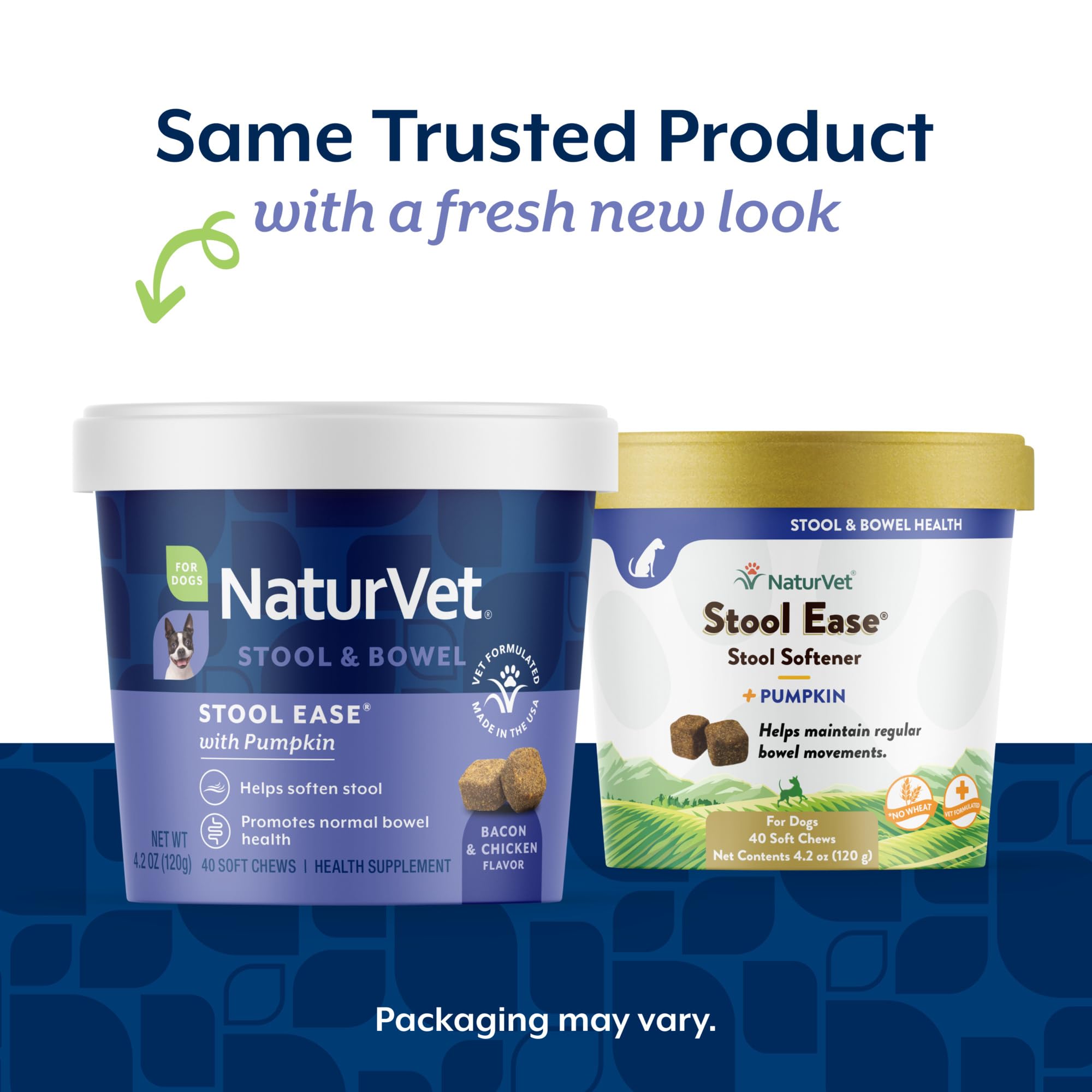 NaturVet Stool Ease en mano: gomitas masticables para perros listas para usar
