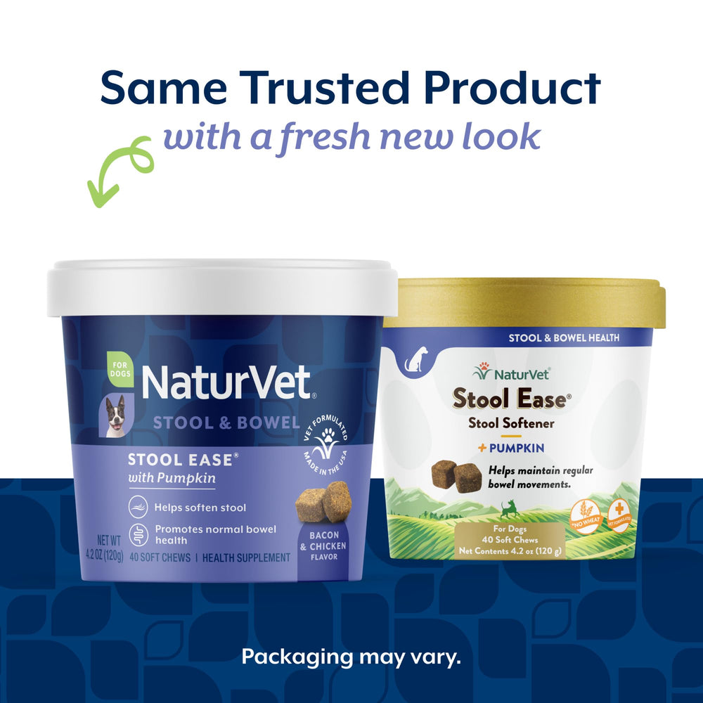NaturVet Stool Ease en mano: gomitas masticables para perros listas para usar