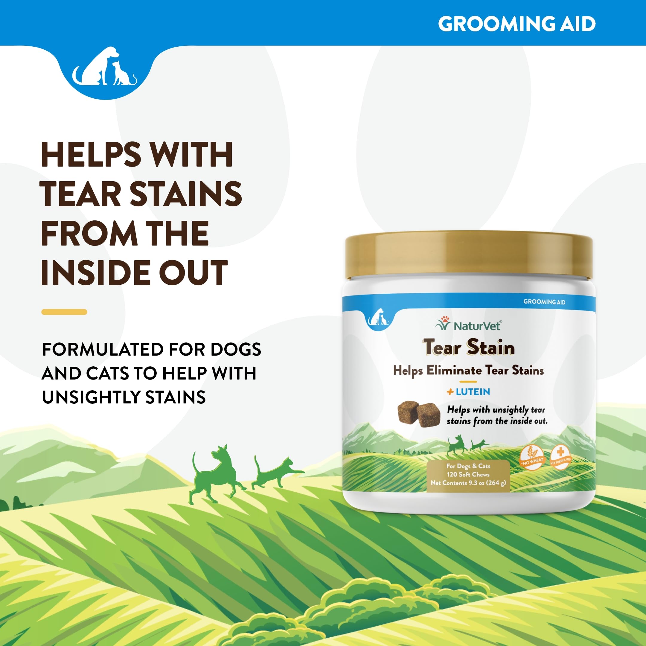 NaturVet Tear Stain cranberry extract closeup—herbal blend for tear stain maintenance.