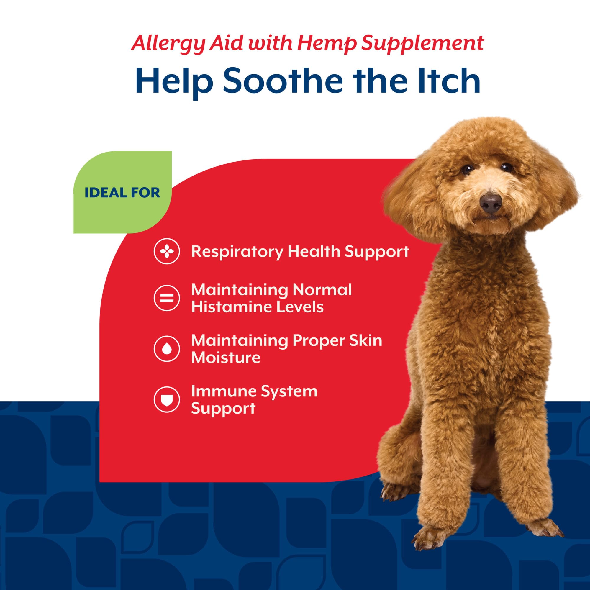 NaturVet veterinarian-formulated-immune-support image conveys vet-backed immune support potential.