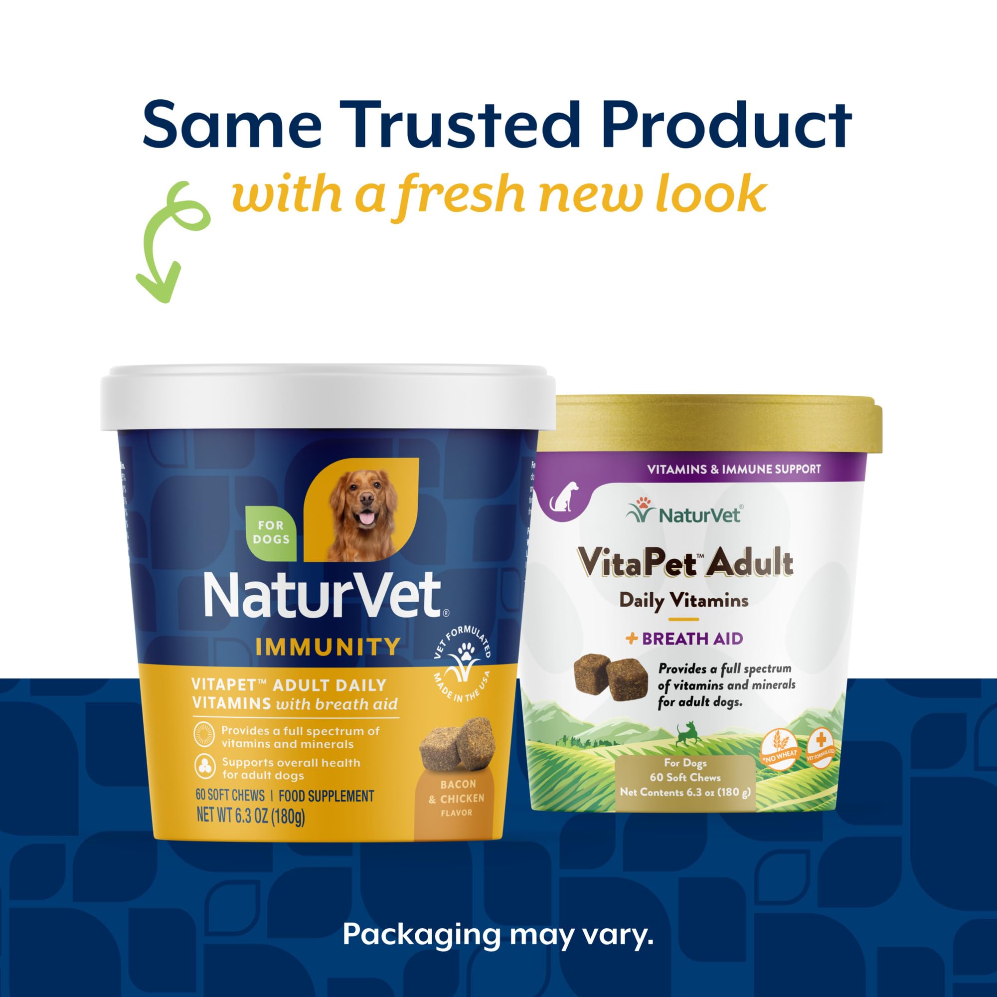 NaturVet VitaPet breath aid soft chews close-up, promoting fresh breath for dogs.