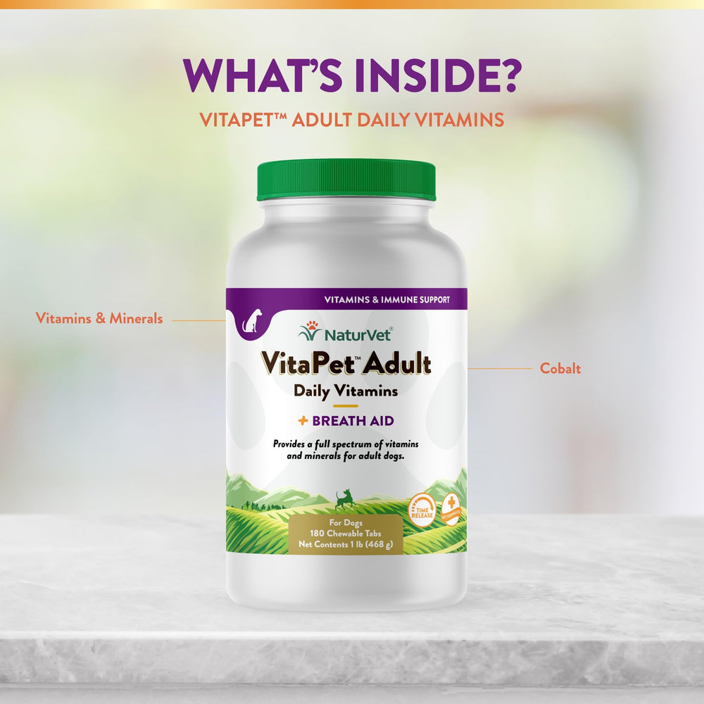 NaturVet VitaPet ingredients close-up emphasizing omega-6 and minerals