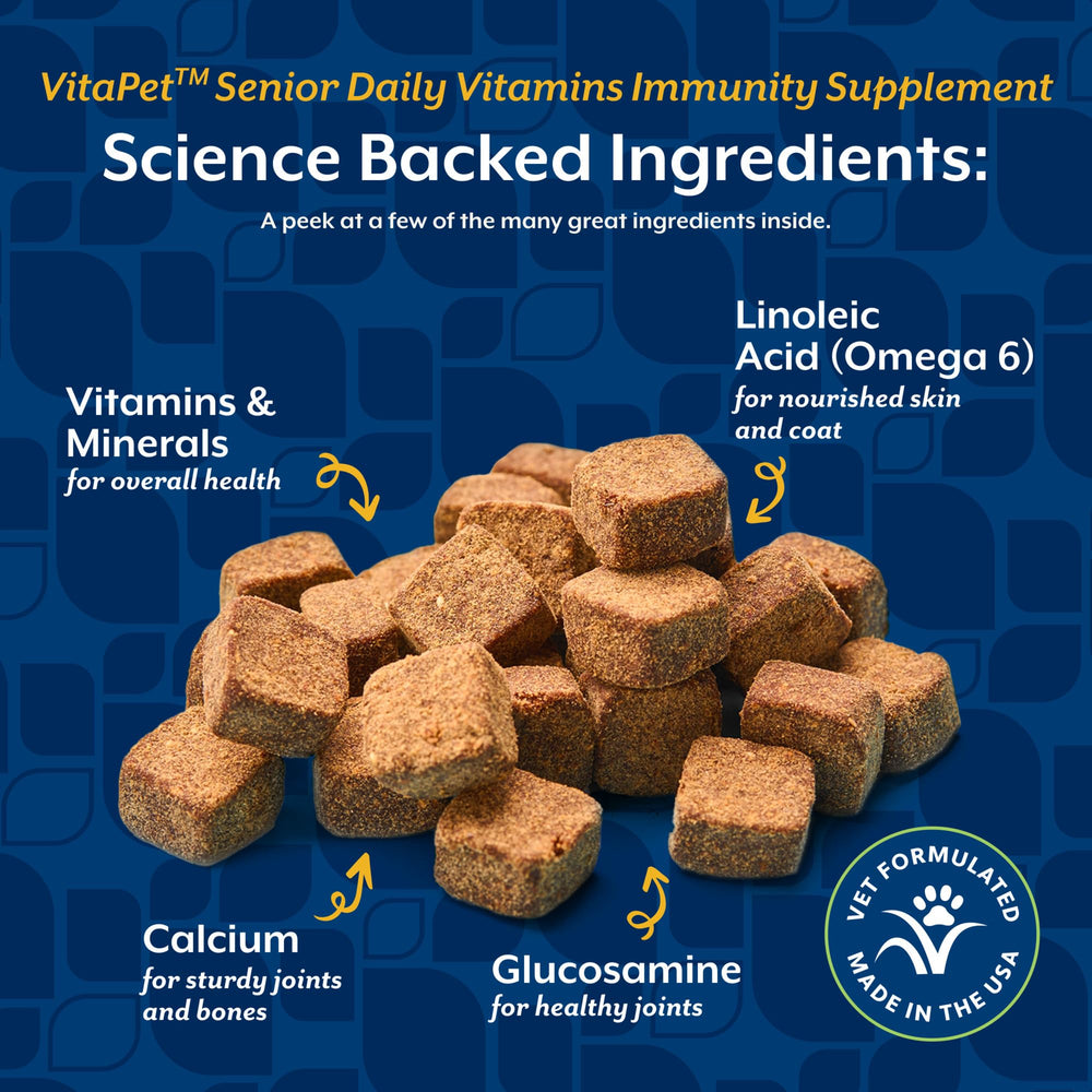 NaturVet VitaPet Senior Soft Chews with joint support theme for aging dogs