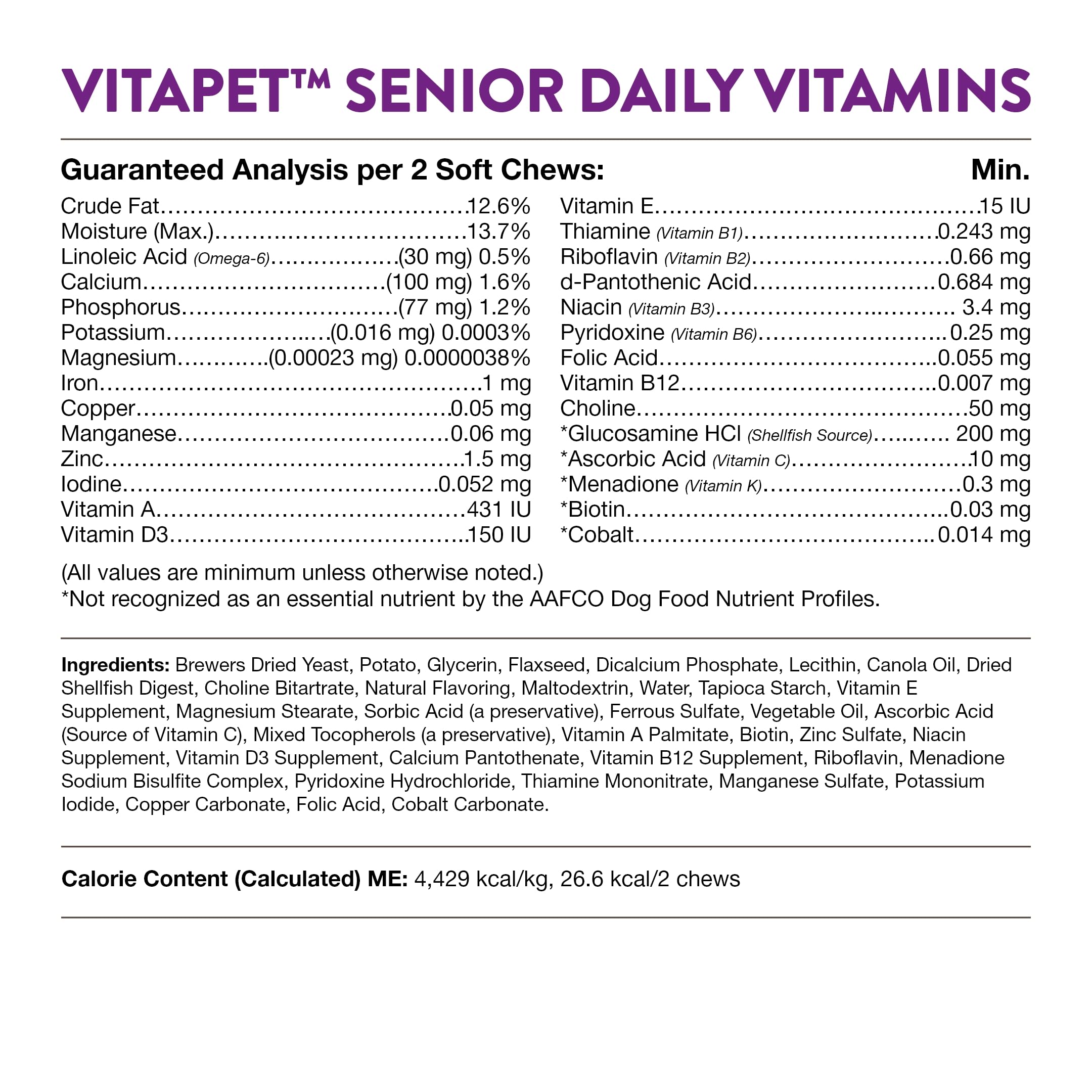 NaturVet VitaPet Senior dog-health balance—premium vitamin blend for aging pets.