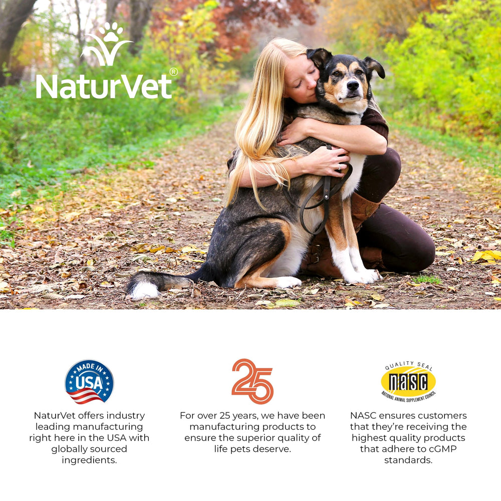 NaturVet VitaPet Senior product shot showing easy intake and routine