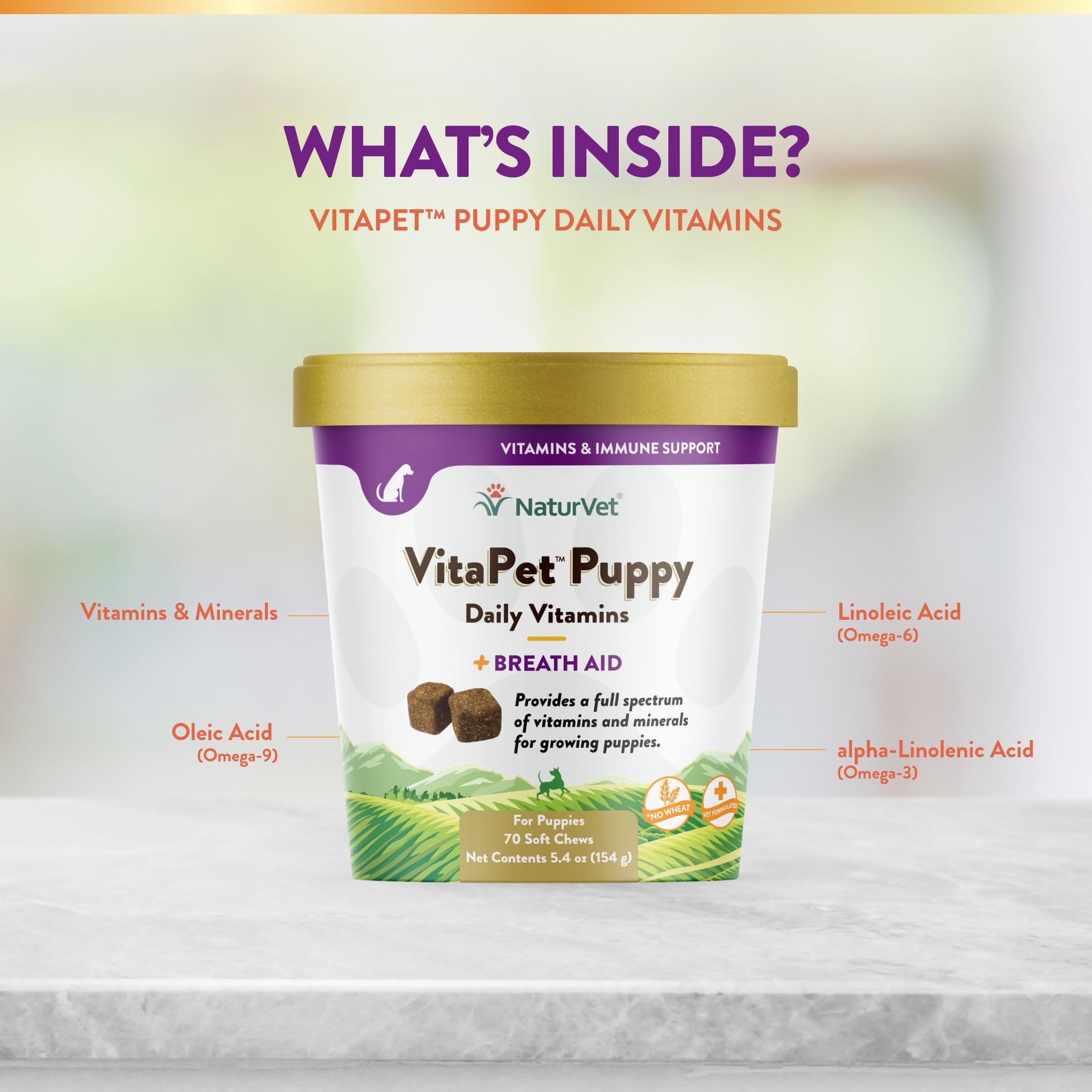NaturVet VitaPet USA-made label on jar for trusted quality