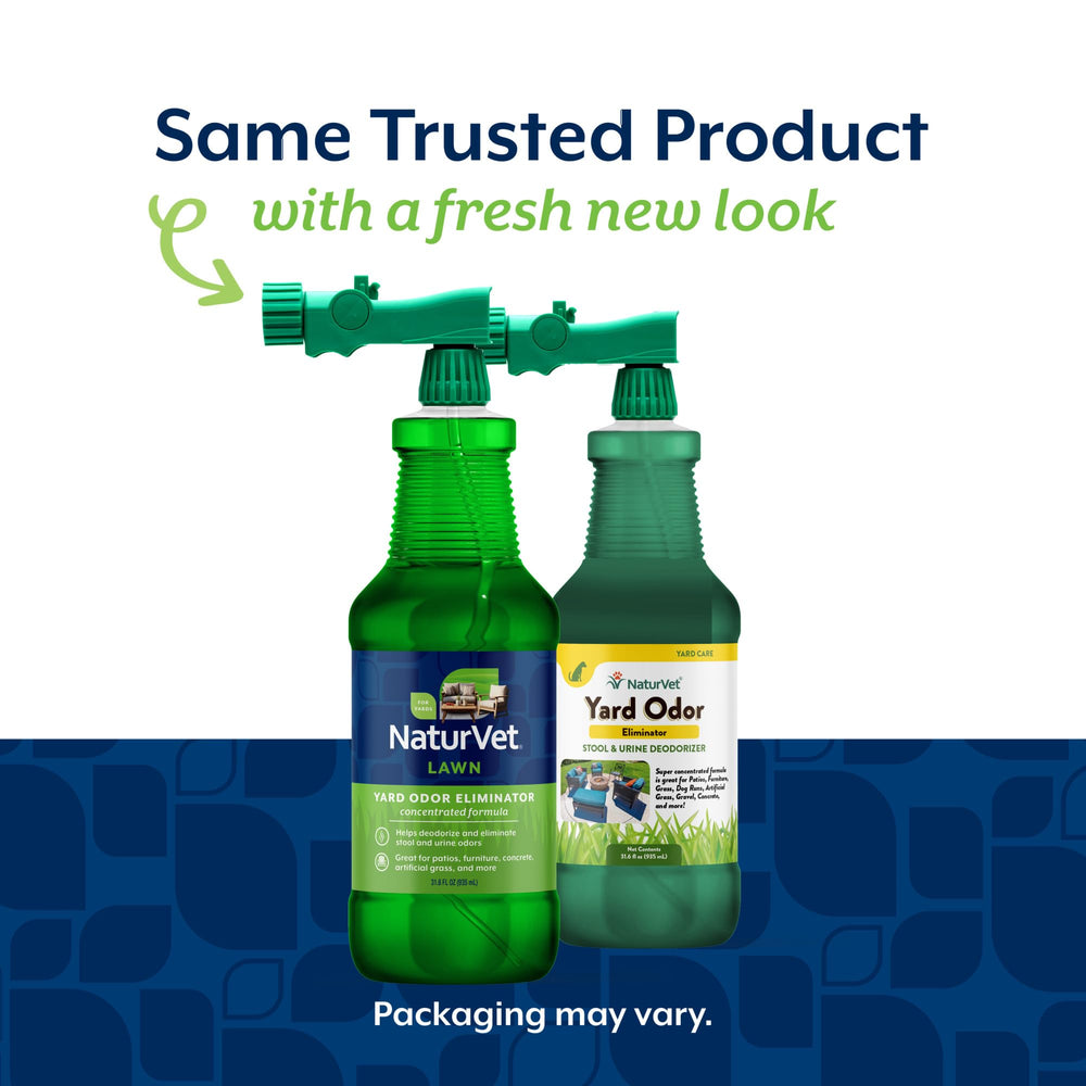 NaturVet Yard Odor Eliminator hose attachment shown for easy spray coverage.