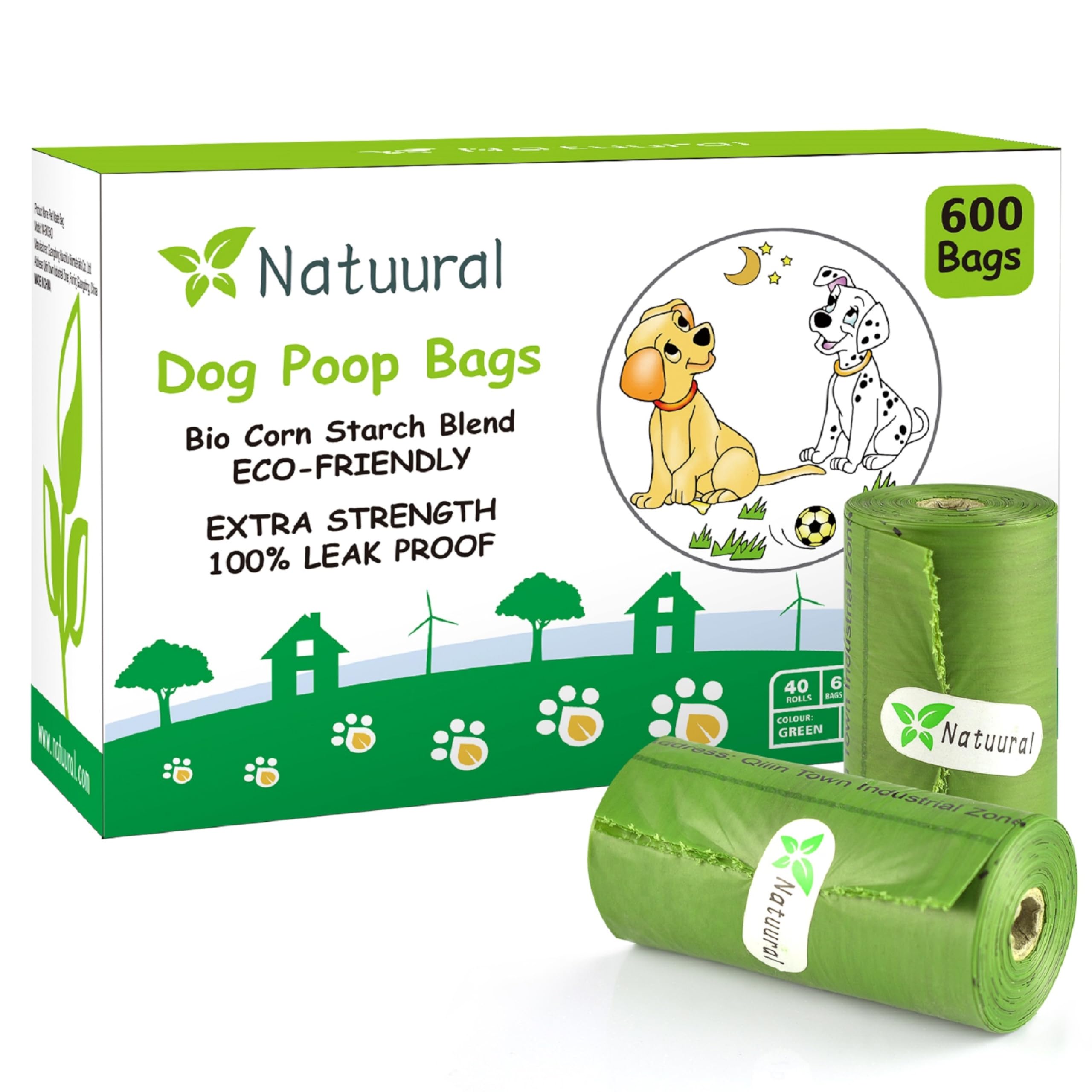 Natuural cat and dog waste bags support versatile cleanup in households.