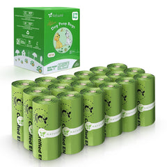 Natuural 270-count box of compostable dog poop bags for eco-friendly waste disposal.