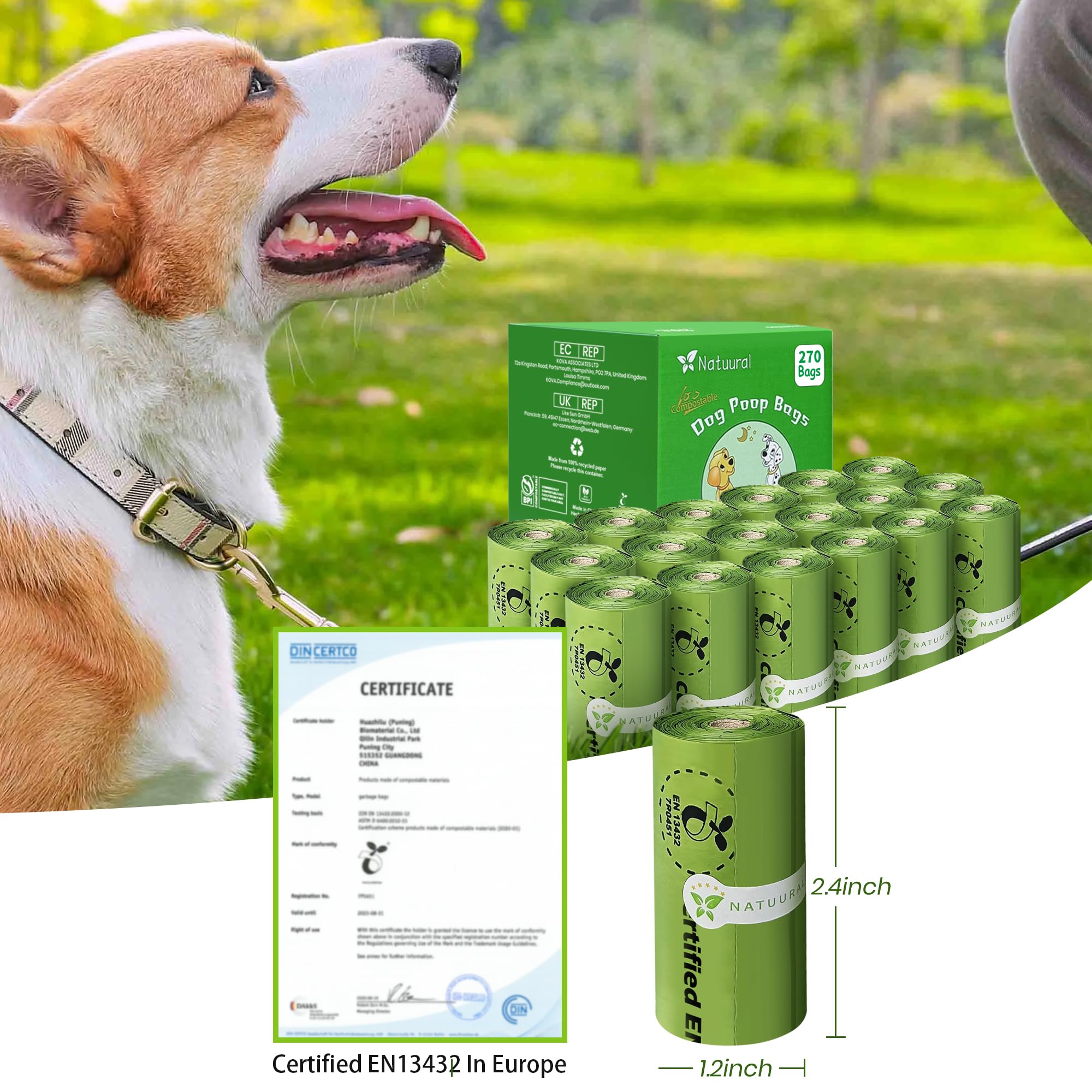 Natuural unscented bags for odor-conscious handling of waste.