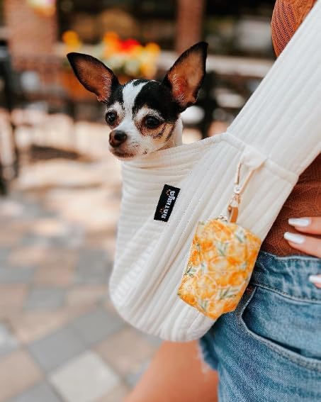 NATUYA canvas dog sling with adjustable strap for a custom fit on various heights.