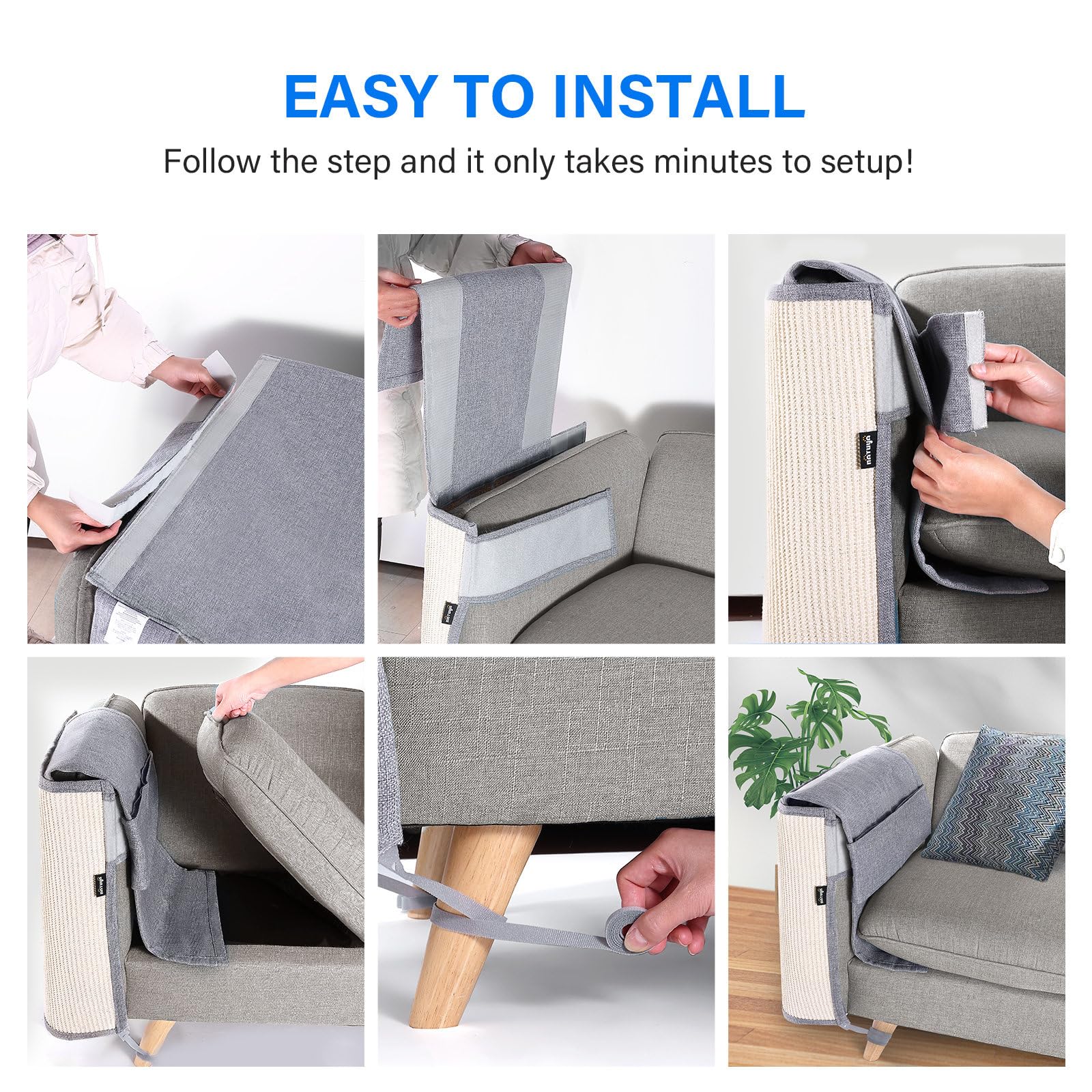 NATUYA Left-arm protector demonstrates comprehensive sofa protection in real use.