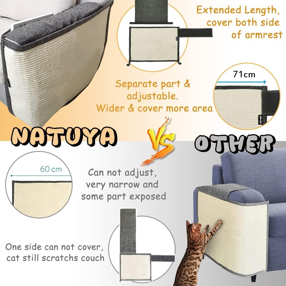 NATUYA durable sisal surface resists scratches and lasts longer.