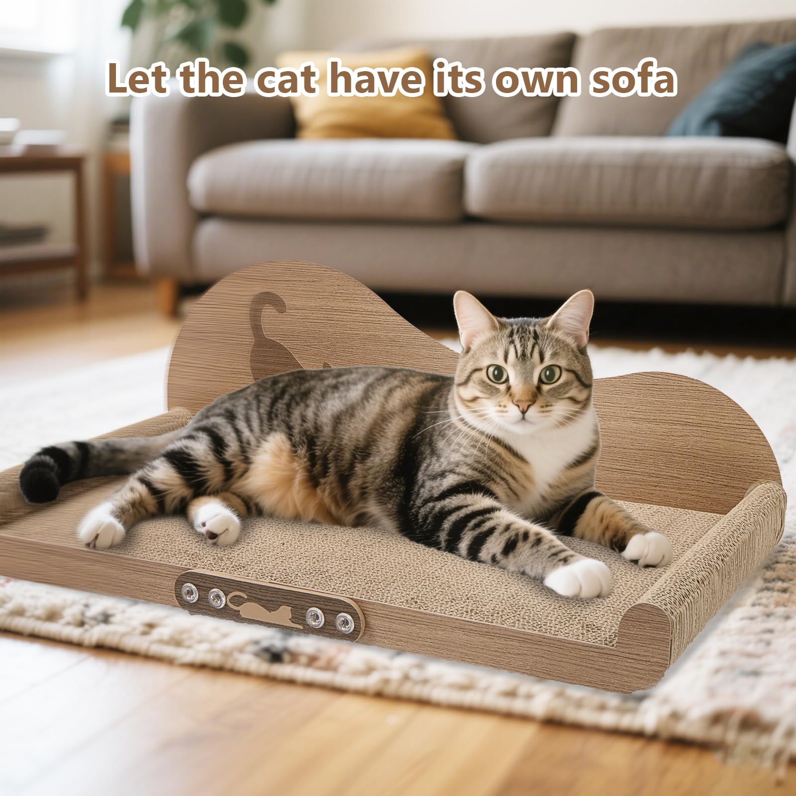 NATUYA spacious bed supports large cats and multiple kittens for lounging.