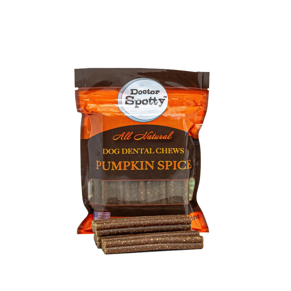 Naughty Spotty Peppermint Dental Chews provide a cool, refreshing note during playtime or training.