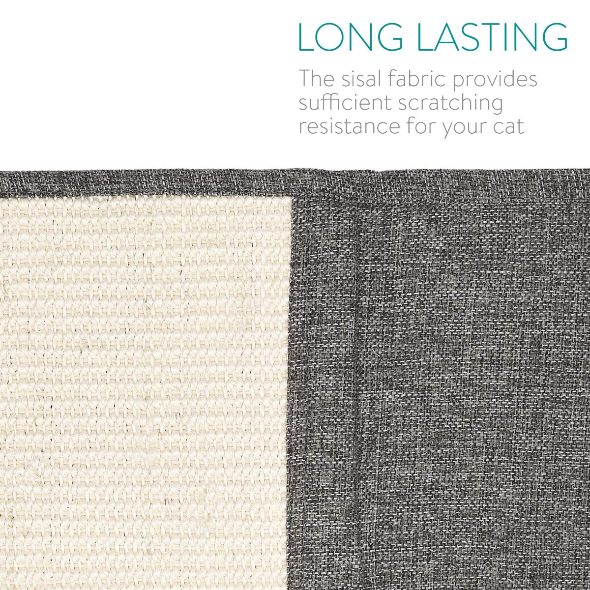 Navaris Cat Scratch Mat fabric half offers a soft edge for comfortable claws.